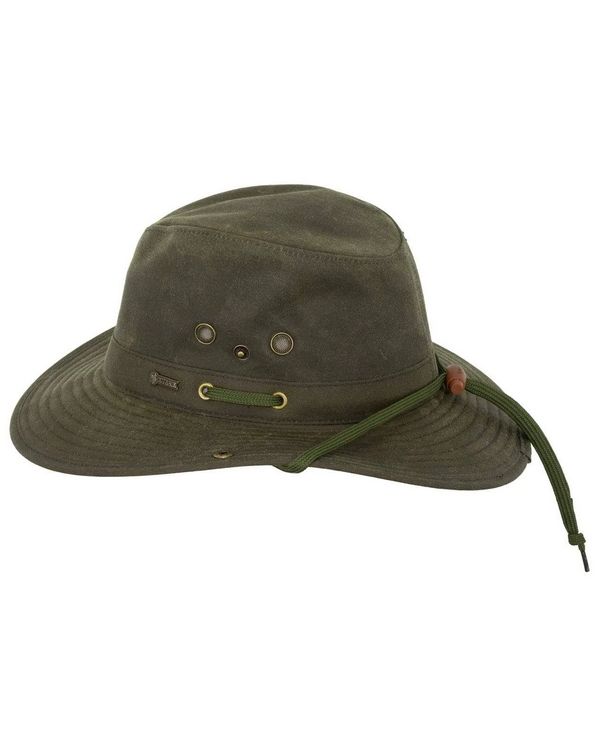 (image for) River Guide Cotton Oilskin Hat (Brown / X-Large)